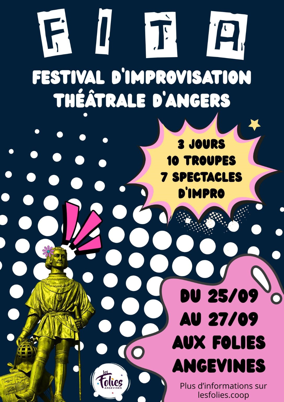 Affiche de FITA · Festival d’improvisation théâtrale d’Angers